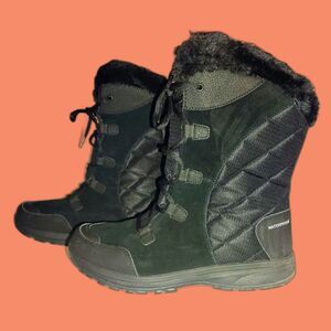 Columbia Women's Ice Maiden II Boot Size 11 Black Winter Waterproof Snow Leather